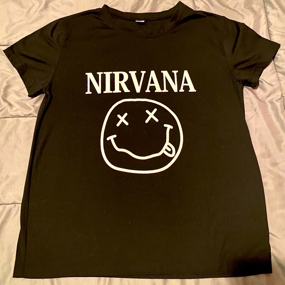 Black and white Nirvana Shirt
